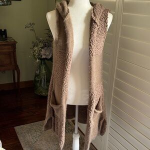 Roffe Cozy Brown Sleeveless Sweater Vest